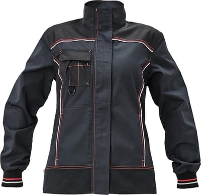 Knoxfield dames jack antraciet/rood, maat 40