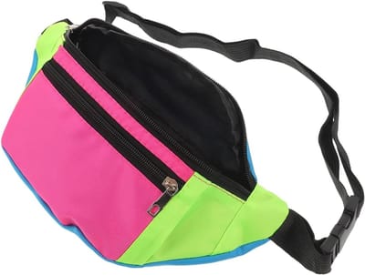 Retro heuptas in neon kleuren, verstelbaar en lichtgewicht, ideaal voor festivals en Halloween, 80 stuks beschikbaar