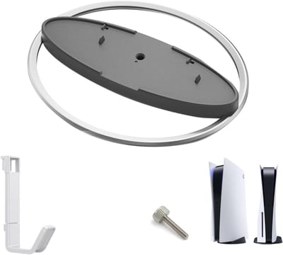 Verticale standaard voor PS5-console, stevige antislipbasis met schroefbevestiging, ruimtebesparend ontwerp voor PS5, PS5 Pro en PS5 Slim consoles