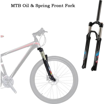 VTT 26'' ultraléger Fourche avant à ressort Accessoires de vélo Pièces Vélo Cycle Fourche noir