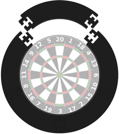 DYNA® Dartbord Surround Ring - Dartbordring - Dartbord Muurbeschermer - Zwart - 72cm x 72cm x 4cm