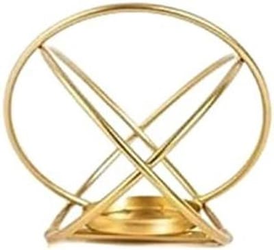 Kaarshouder - Decoratieve kandelaar - Sfeer creëren - Modern geometrisch design - 11.5 x 11.5 x 10 cm - Goud