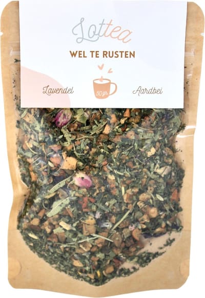 Lottea Wel Te Rusten thee 50 gram Stazak - verse thee, kruidenthee, thee cadeau, thee geschenk, thee cadeautje, slaapthee