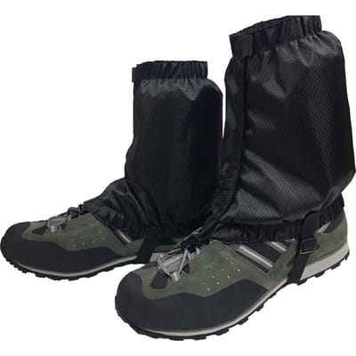Waterdichte Been Gaiter Buiten Wandelen Voetbedekking met Elastische Band voor Klimmen Lopen zwart