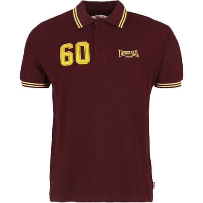 Lonsdale London Poloshirt - HELLISTER - L - voor Mannen - bordeaux