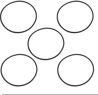 Dailygoods- O-ring 5 Stuks - Afdichtingsringen - Buitendiameter 105 mm - Binnendiameter 98 mm - Dikte 3,5 mm - Compatibel met Pentek Behuizingen - Afdichtingsring
