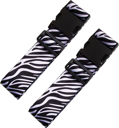2 Stuks Zebrapatroon Bagagebanden, Verstelbare Bagagebanden, Bagage -Accessoires, Bagage -Fixeerbanden, Reisbenodigdheden