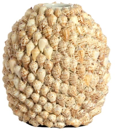 Light&living Vaas deco Ø25,5x28 cm SHELL crème-zand