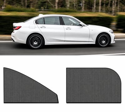 Autozonnescherm met gecertificeerde UV-bescherming, universeel zonnescherm voor in de auto- voor zijramen, meshmateriaal beschermt passagiers, kinderen en huisdieren-4 stuks-personenauto's