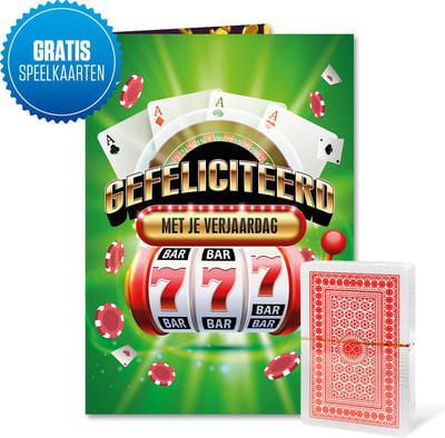 Muziekwenskaart - Een full house? Het moet wel jouw verjaardag zijn + Gratis speelkaarten