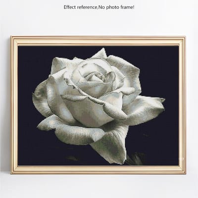 Peinture diamant avec pierres rondes, fleurs, décoration de la maison, image mosaïque en diamant 5d 20X30 gray