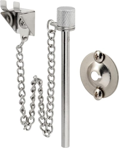 Deur Borgpen - Veiligheidspin - Deur Beveiligen - Gehard Staal - 2-5/8 Inch - Chroom