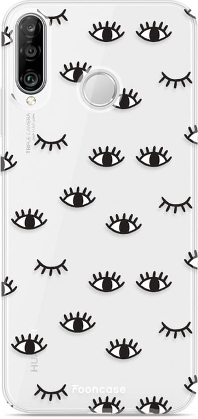 Fooncase Hoesje Geschikt voor Huawei P30 Lite - Shockproof Case - Back Cover / Soft Case - Eyes / Ogen