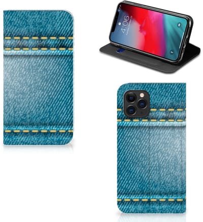 Book Case voor Apple iPhone 11 Pro Hippe Standcase Jeans