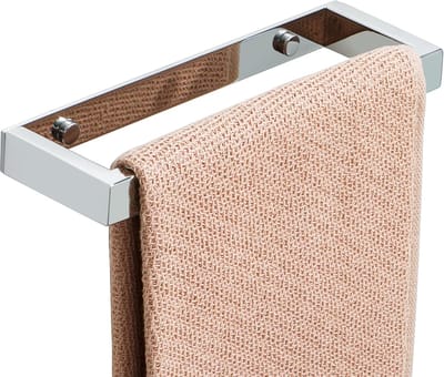 Famanu - Handdoekhouder chroom 20 cm, zelfklevend of schroefmontage SUS304 roestvrij staal – gepolijst