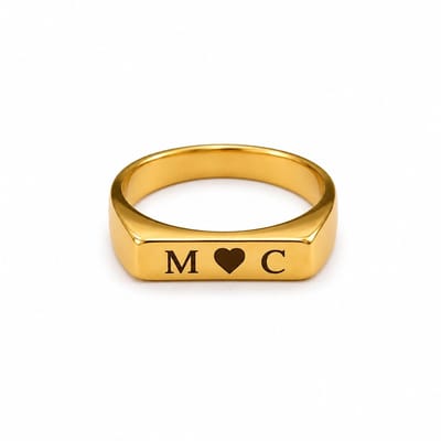 Ring met Initialen Goud, USA 9 / NL 19 (60mm)
