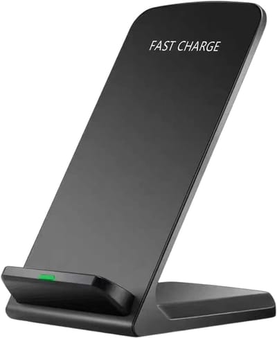 Draadloze Oplader - Telefoonstandaard Dock - Multitasking Gemak - Dubbele Spoel Design - 15W Snel Laden - Zwart