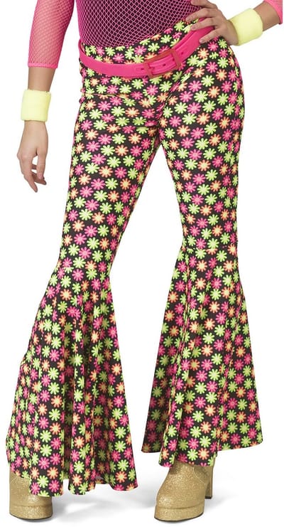 Fluor Flower Power Goes Disco Broek Vrouw