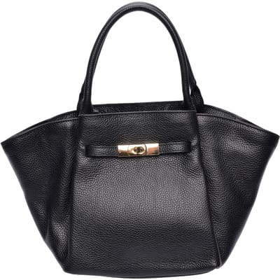 Roberta M Zwart Rundleer Tas