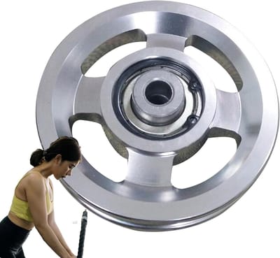 Aluminium Katrol - Kabel Wiel - Gym Apparatuur - Stille Rotatie - Diameter 80 mm - Zilver