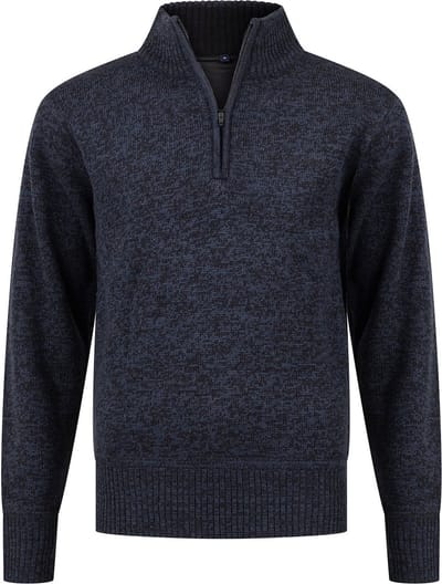 Life-Line Waterville Trui - Heren Korte rits fleece - Navy Melange