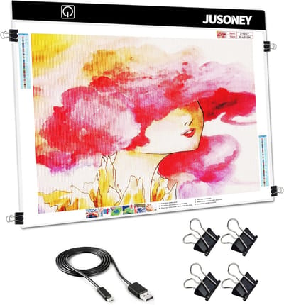 Diamond Painting Lichttafel - Tekentafel Lichtpad - Creatief Tekenen - Oogvriendelijk Flimmervrij Licht - A2 Formaat - Zwart