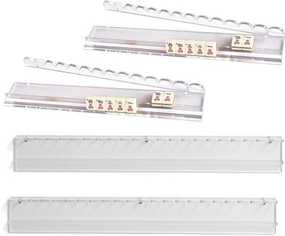 Mahjong houders - Tegelrekken Spelhouders - Gezelschapsspel spelen - Magnetische stabiliteit - 508 cm - Transparant