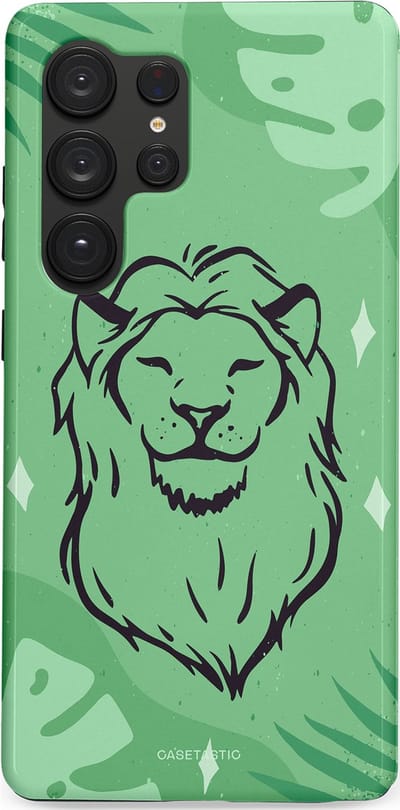 Casetastic hoesje geschikt voor Samsung Galaxy S25 Ultra - Dubbellaagse bescherming - Trots in de jungle - Fashion Case - Mintgroen