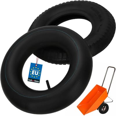 Stevig Kruiwagenwiel met Binnenband - 6-laags Massief Rubber Vervangingsband