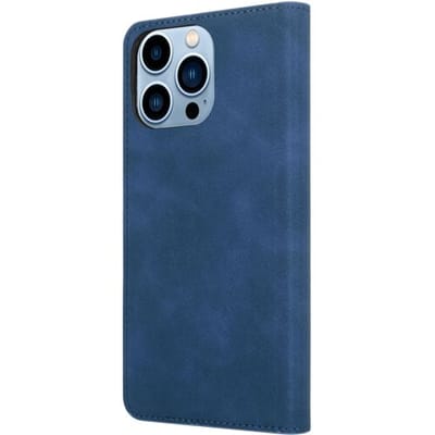 Coverzs telefoonhoesje geschikt voor Apple iPhone 14 Pro Max Luxe bookcase - blauw - hoesje met ruimte voor pasjes - luxe design