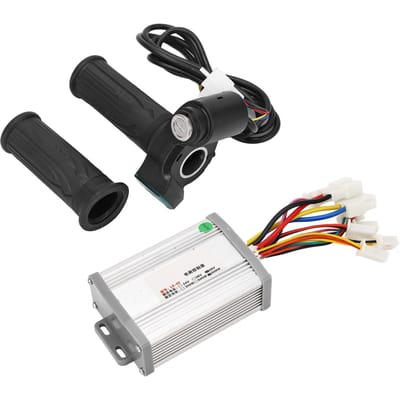 48V 800W Motorsnelheidsregelaar Gashandvat met Slot en Sleutels voor Elektrische Fiets Scooter black