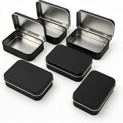 Kleine metalen opbergdozen met deksel - 6 stuks, ideaal voor opslag van sieraden, snoep, kruiden en meer