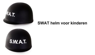 Helm SWAT team - KIDS- politie swat team thema feest verjaardag party