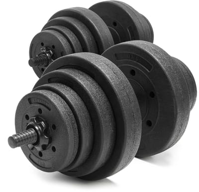 Actiget® Dumbellset - 20 KG - Complete Set - Thuis Sporten - Zwart