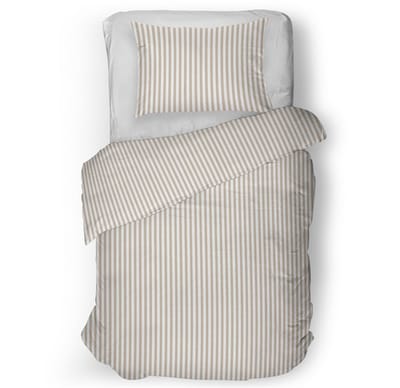 Snoozing Iris Dekbedovertrek - Eenpersoons - 140x200/220 cm - Beige