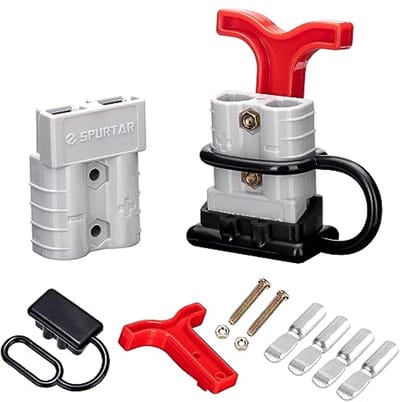 50A Batterij Snelkoppeling Stekker - 2 Stuks, 6 Gauge, Voor Auto's, ATV's, Hefplatforms, en Meer