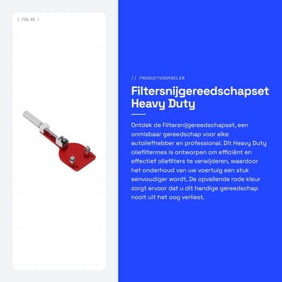 Dailygoods- Oliefiltermes Heavy Duty - Filtersnijgereedschap - Gereedschapset - Rood - Scherpe snijkant - Duurzaam materiaal - Oliefiltersnijder