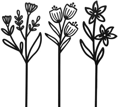 3 houten bloemen-zwart-posiwio collection