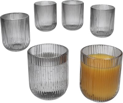 MamboCat 6-delig AGATA glazen set grijs van glas – 37560