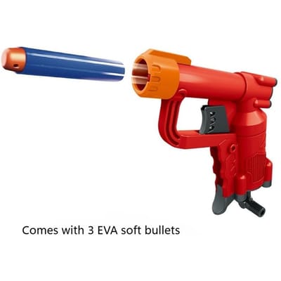 Mini Pistolet à Balle Molle Jouet Pistolet à Cible d'Extérieur avec Fléchettes en Mousse Sécuritaires Entraînement Coordination Œil-Main Cadeau d'Anniversaire pour Enfants rouge