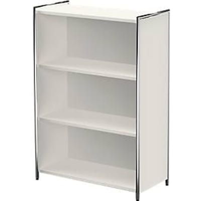 TOLEDO boekenkast, met zicht-achterwand, 3 OH, B 800 x D 380 x H 1150 mm, wit
