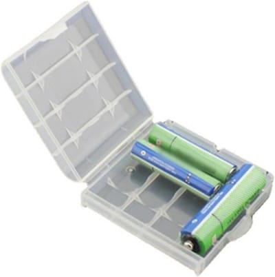 Batterijhouders Set - Opbergdozen - Batterijen Organiseren - In elkaar te zetten - 5 Stuks - Transparant