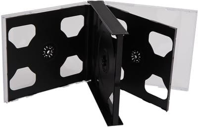 Dailygoody - CD/DVD Jewel Cases - 5 x 5-Way met Zwart Tray - 25mm voor 5 Disc - Duurzaam en stevig - Geschikt voor meerdere discs - Zwart