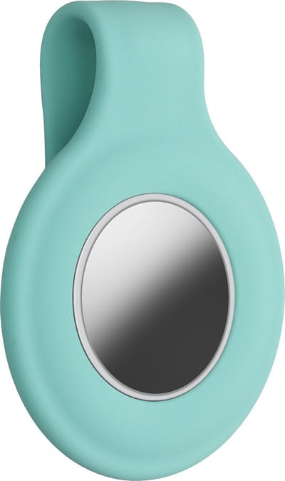kwmobile clip compatibel met Apple AirTag - Siliconen houder in mintgroen - Hoesje met clip