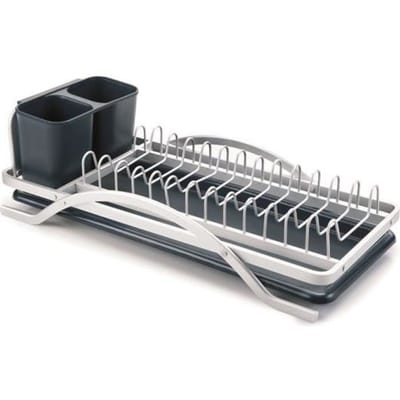 IBILI 720700 Afdruiprek voor Borden en Bestek, Plastic + Aluminium, Zilver, 16 x 5 x 7 cm