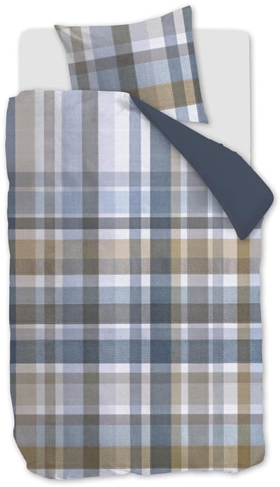 Beddinghouse Eliott dekbedovertrek - Eenpersoons - 140x200/220 - Blauw