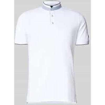 Regular fit poloshirt van puur katoen met opstaande kraag