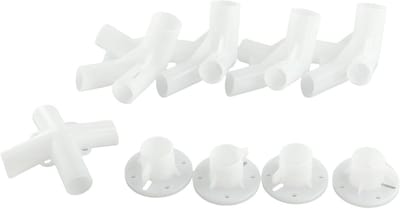 Reserveonderdelen Paviljoen - Tentonderdelen Set - Reparatie Tent - 9-delige Kunststof Set - 3 x 3 m - Grijs