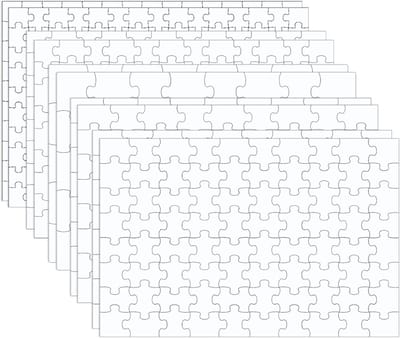 Blanco Legpuzzels - DIY Puzzels - Warmte Overdracht - Overschilderbaar Beschrijfbaar - 10x15 cm - Wit