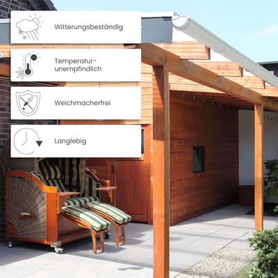Dakgotenset voor tuinhuis halfrond 100mm 2 x 7m donkerbruin